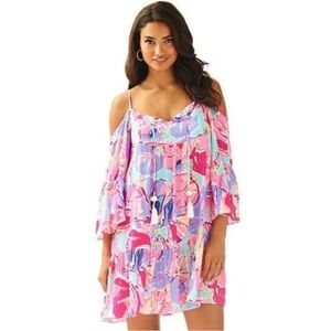 Lilly Pulitzer hard to find rare Alanna dress cold shoulder small